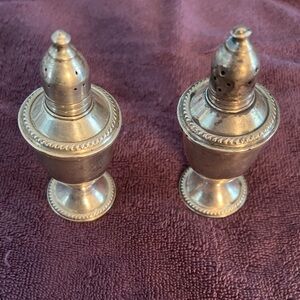 Vintage Silver Salt and Pepper Shakers